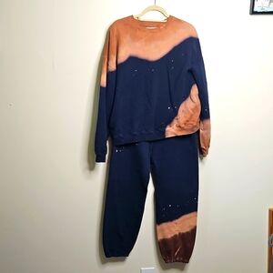 NOMA t.d. Hand Dyed Twist Sweat Pants Set (Top+bottom) One Size/unisex EUC